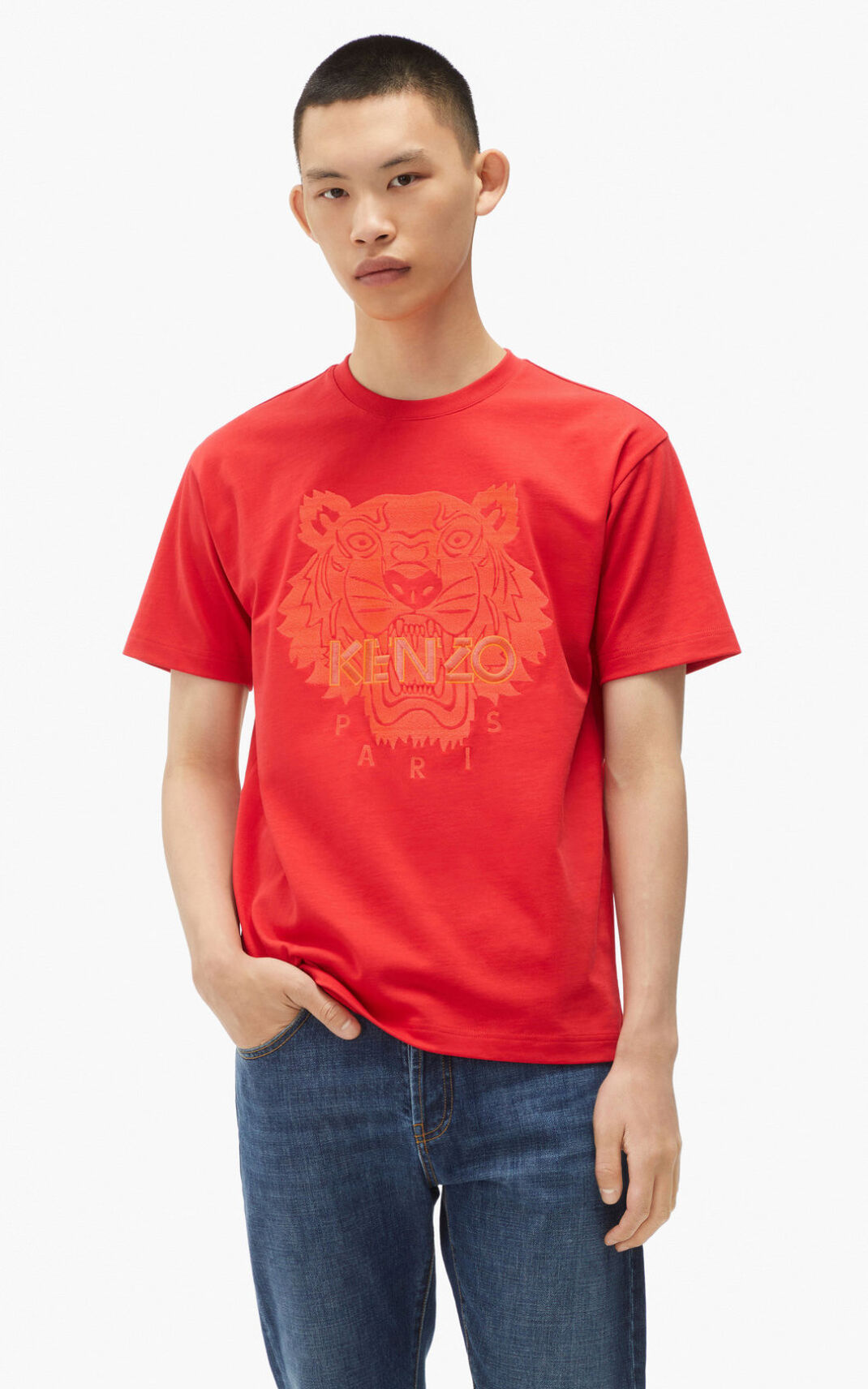 Kenzo Tiger loose fitting T Shirt Herr | 68905-VAJF